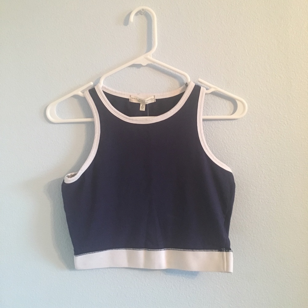 Blue crop top